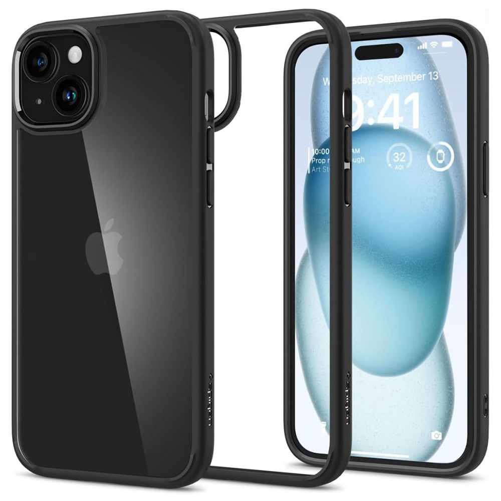Spigen Ultra Hybrid obal na - iPhone 15 - Matná čierna KF2315005