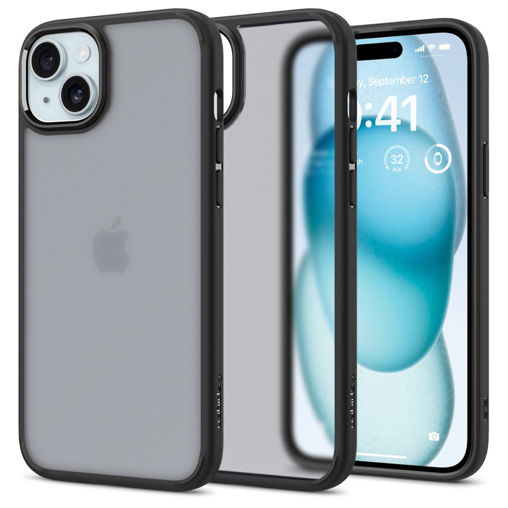 Spigen Ultra Hybrid obal na - iPhone 15 - Frost čierna KF2315006