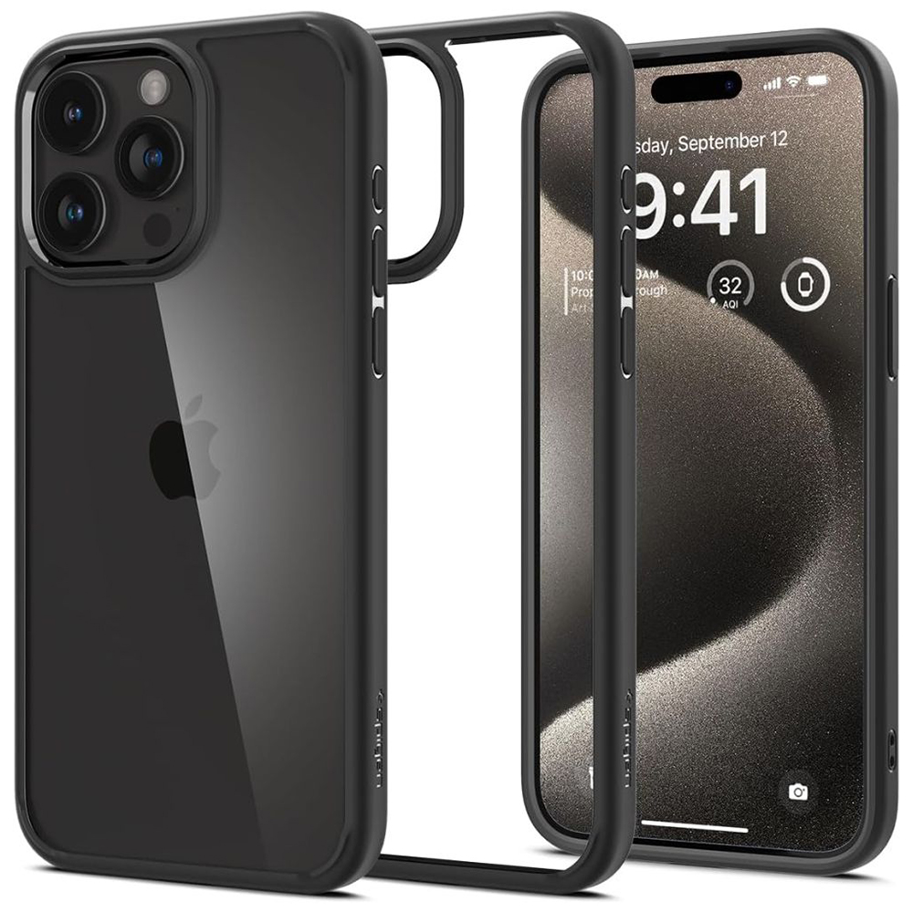 Spigen Ultra Hybrid obal na - iPhone 15 pro - Matná čierna KF2315014