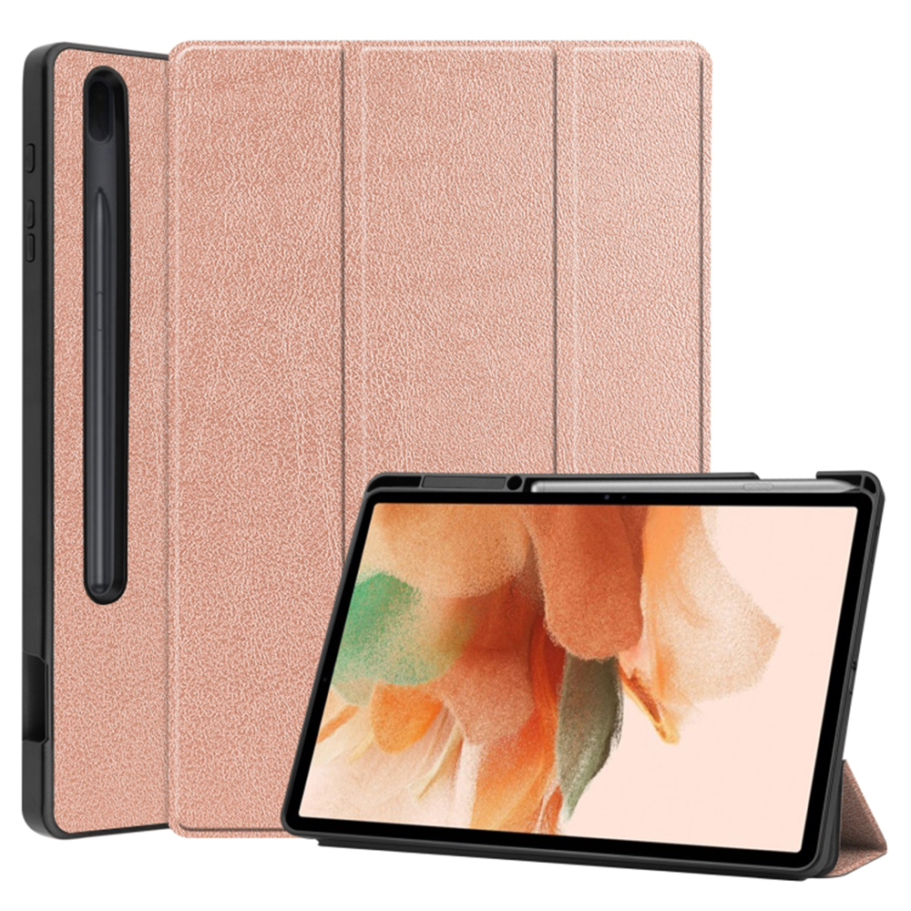 Techsuit Foldpro ochranné puzdro pre - Samsung Galaxy Tab S7 Plus / S8 Plus / S7 FE - Ružové zlatá KF2316991