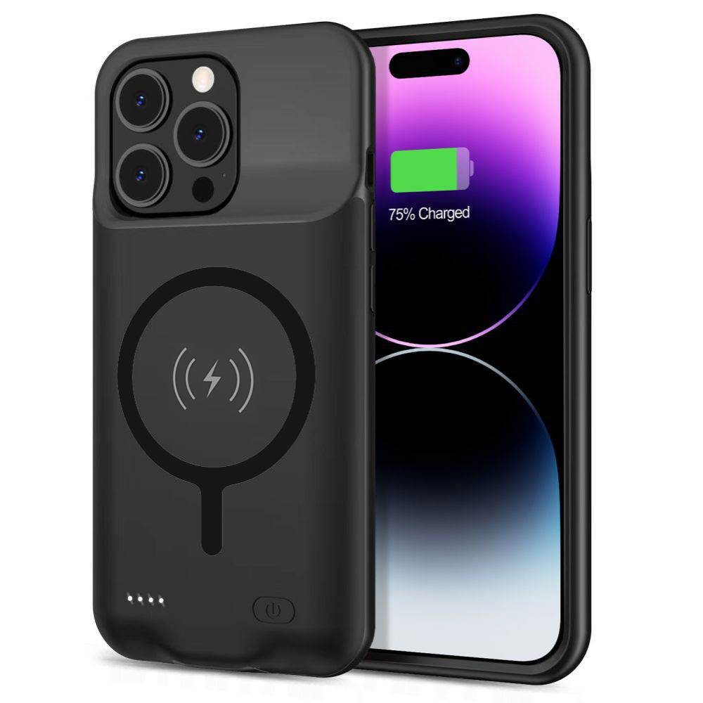 Techsuit Power Pro MagSafe puzdro s power bank - iPhone 15 Pro - 7000mAh - čierna KF2315802