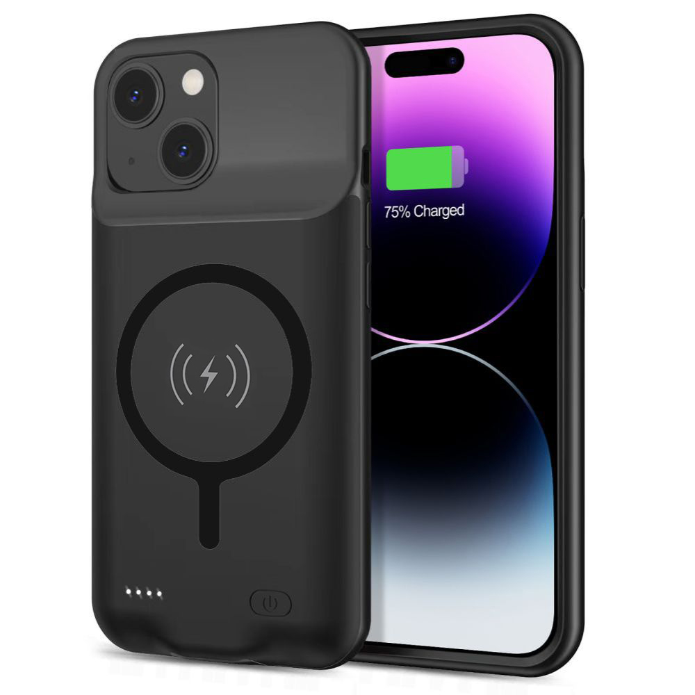 Techsuit Power Pro MagSafe puzdro s power bank - iPhone 15 Plus - 8500mAh - čierna KF2315803