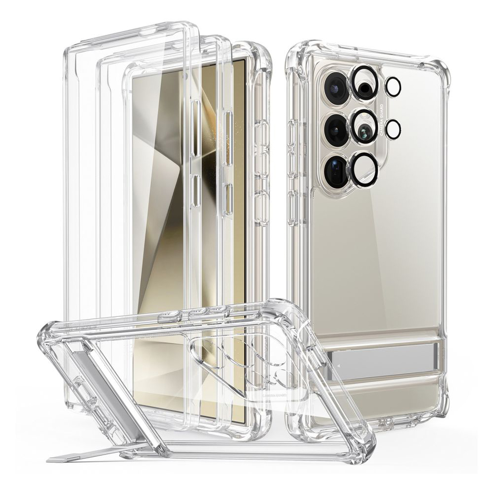 ESR Armor Tough Kickstand HaloLock kryt + ochrana obrazovky - Samsung Galaxy S24 Ultra - transparentná KF2318126