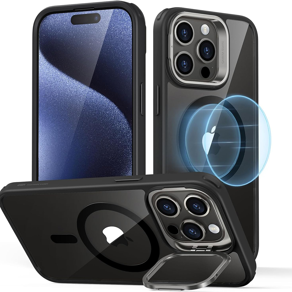 ESR Classic Hybrid HaloLock Kickstand kryt na - iPhone 15 Pro Max - čistá čierna KF2315521