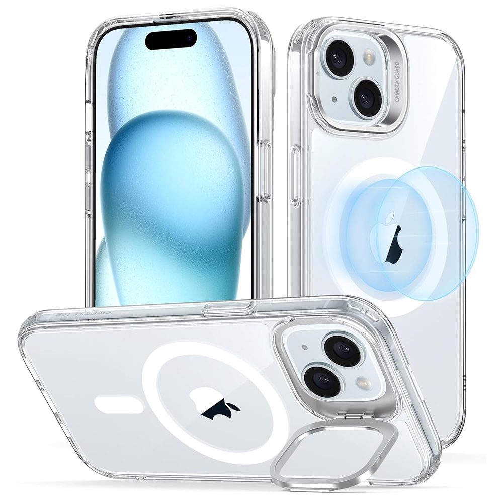 ESR Classic Hybrid HaloLock Kickstand kryt na - iPhone 15 - transparentná KF2315522