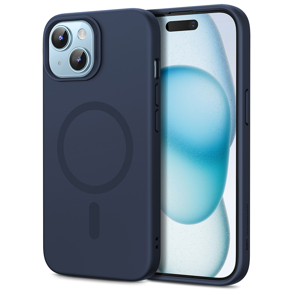ESR Cloud Soft HaloLock kryt na - iPhone 15 Plus - tmavo modrá KF2316174