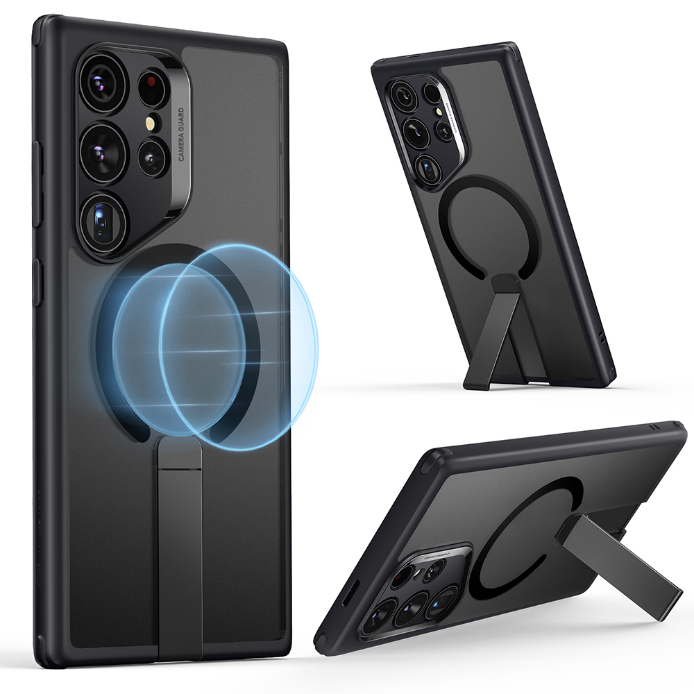 ESR Boost Flickstand HaloLock kryt pre - Samsung Galaxy S24 Ultra - Frosted čierna KF2318255