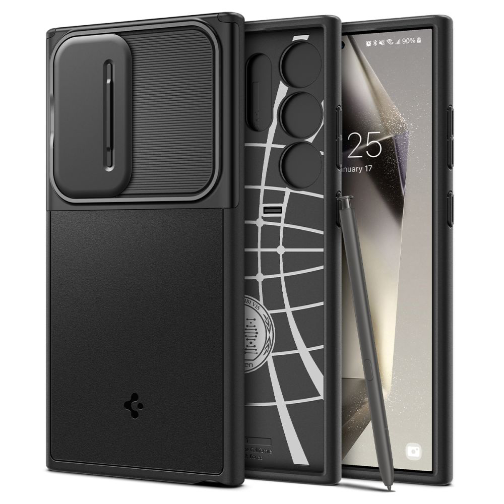 Spigen Optik Armor ochranný obal - Samsung Galaxy S24 Ultra - čierna KF2318853