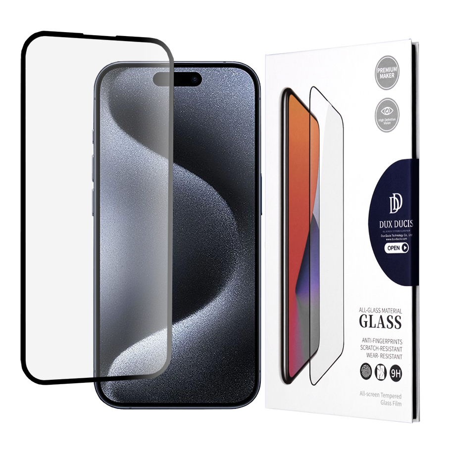 Dux Ducis Temperované sklo pre - iPhone 15 Pro - čierna KF2314670