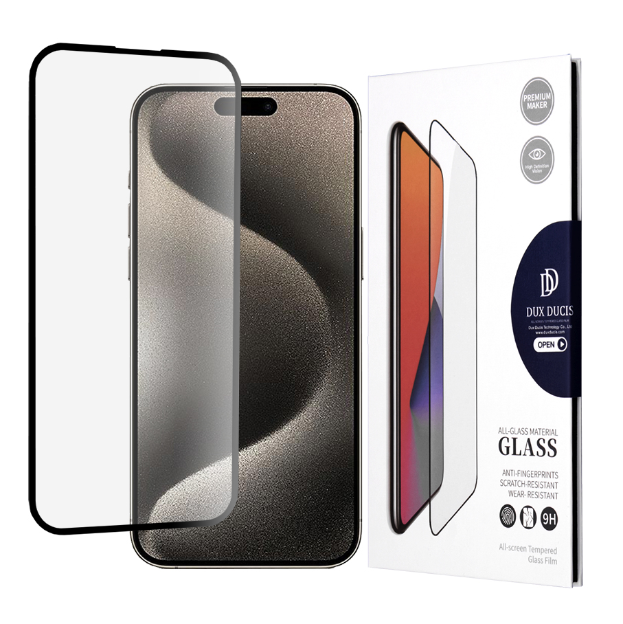 Dux Ducis Temperované sklo pre - iPhone 15 Pro Max - čierna KF2314672