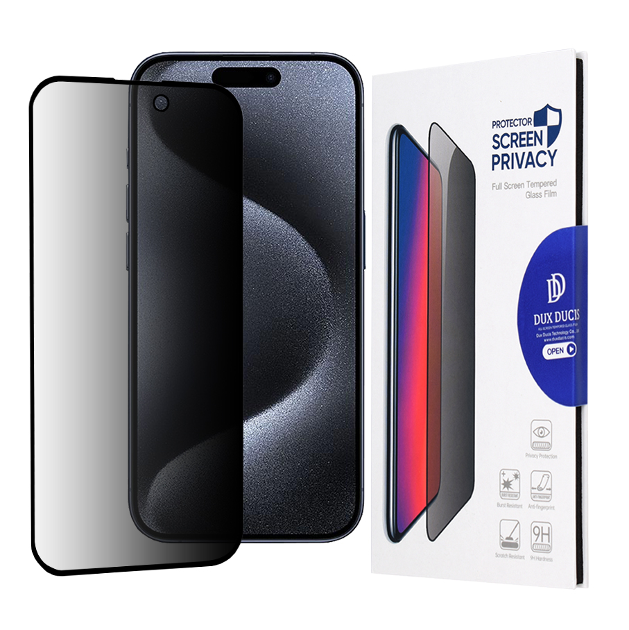 Dux Ducis Temperované sklo Privacy pre - iPhone 15 Pro - čierna KF2315350