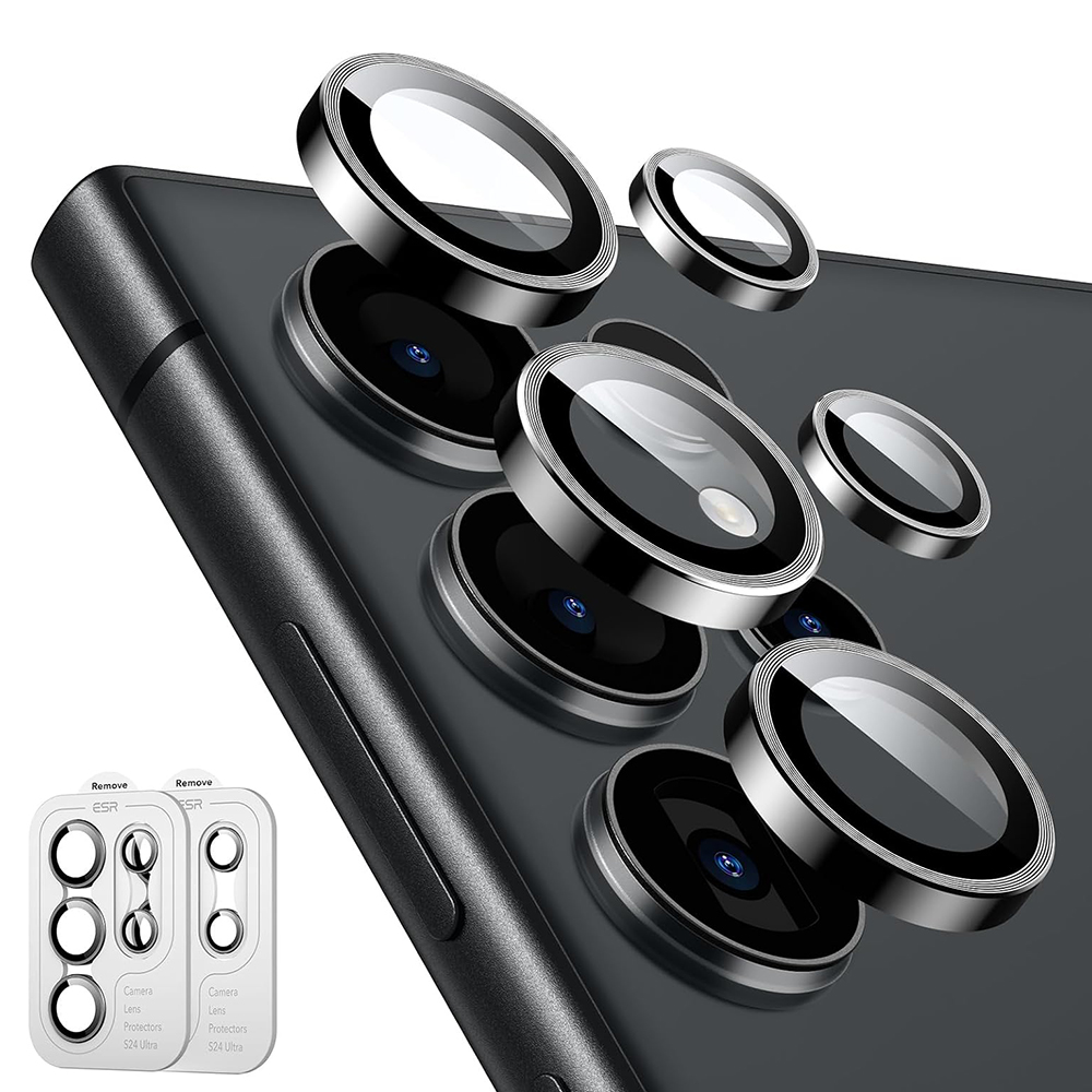 ESR Ochranné temperované sklo na objektív (2 kusy) - Samsung Galaxy S24 Ultra - čierna KF2318130