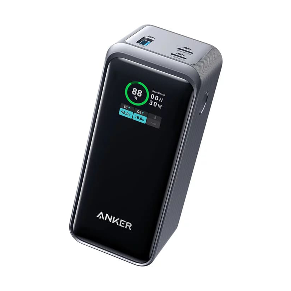 Anker Power Banka Prime (A1336011) - 2x USB-C, USB, pre telefón, tablet, MacBook, digitálny displej, 20000mAh, 200W KF2318991