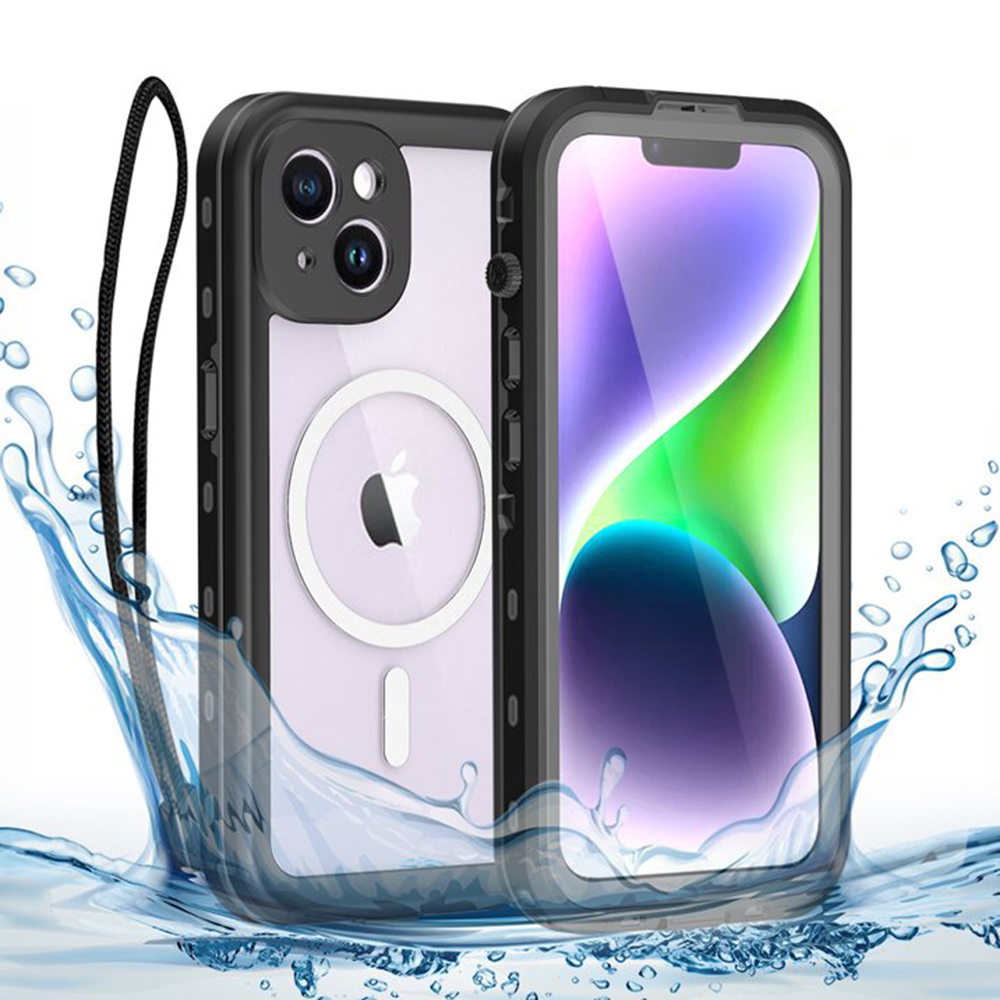 ShellBox Vodotesné puzdro IP68 - iPhone 14 - čierna KF2322110