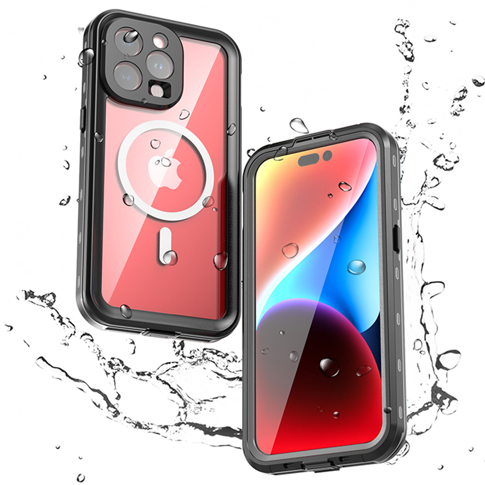 ShellBox Vodotesné puzdro IP68 MagSafe - iPhone 15 Pro Max - čierna KF2322122