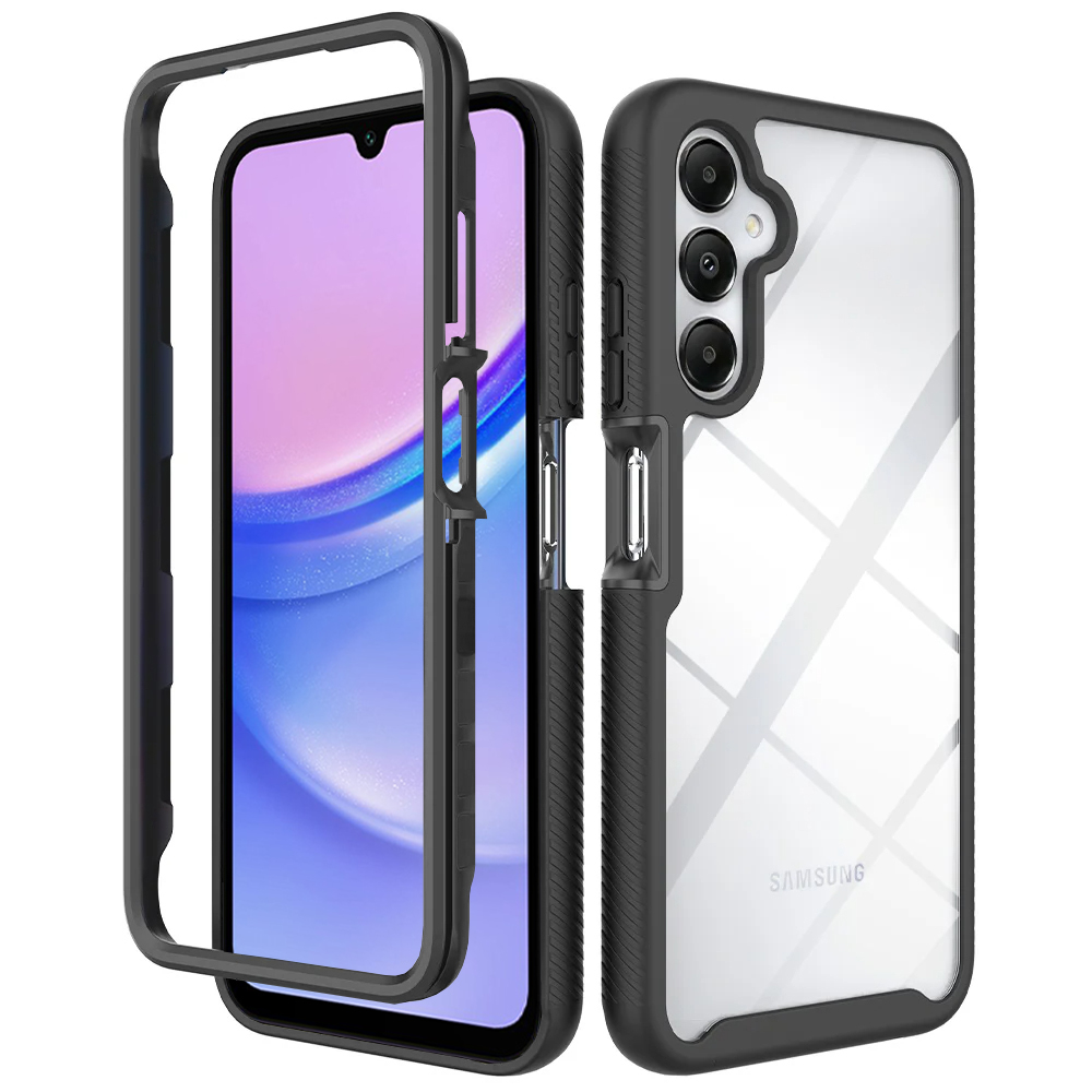 Techsuit Ochranný kryt Defense360 Pro + ochranné sklo na displej - Samsung Galaxy A15 4G / A15 5G - Čierna KF2315560