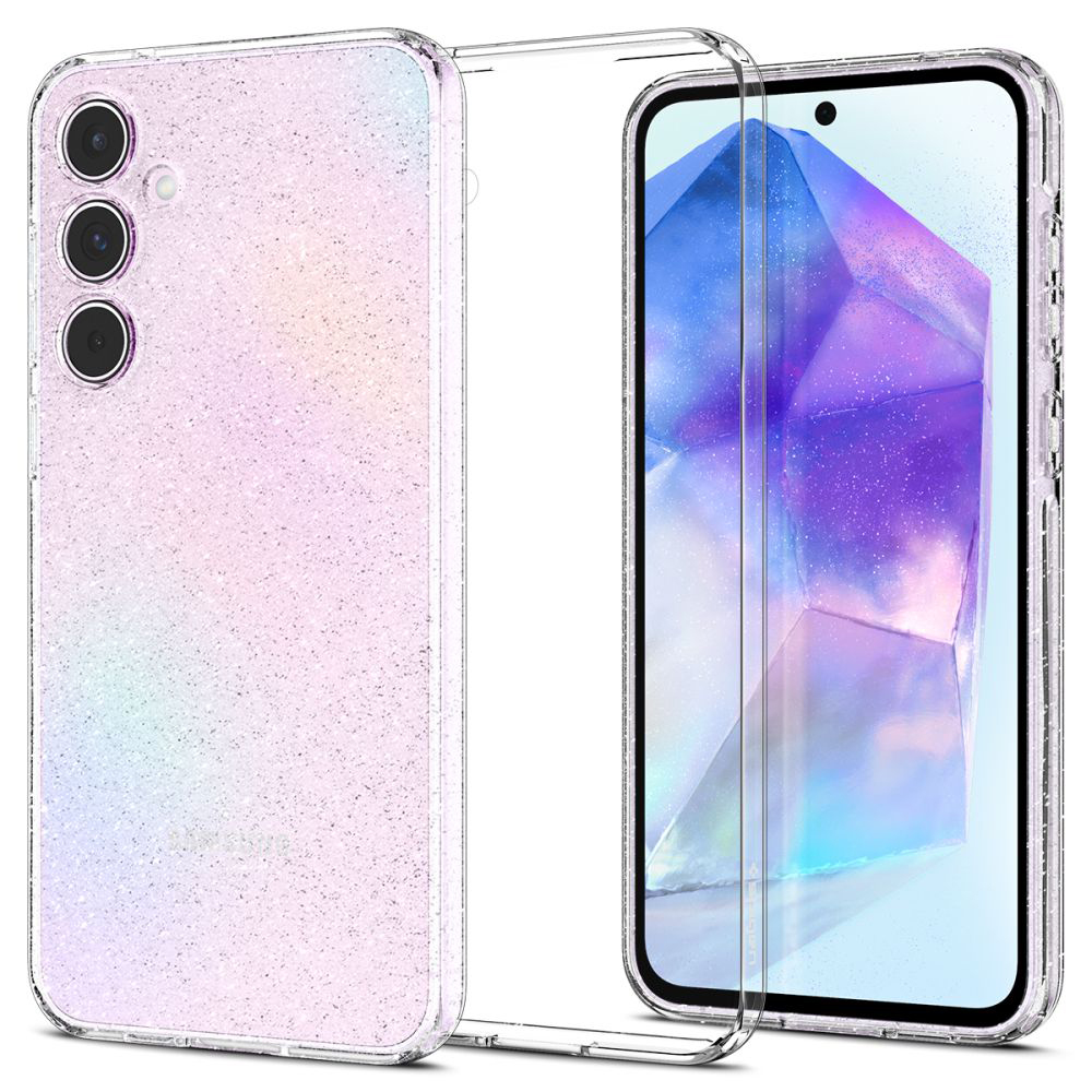 Spigen Liquid Crystal Glitter kryt na - Samsung Galaxy A55 5G - Crystal Quartz KF2320694