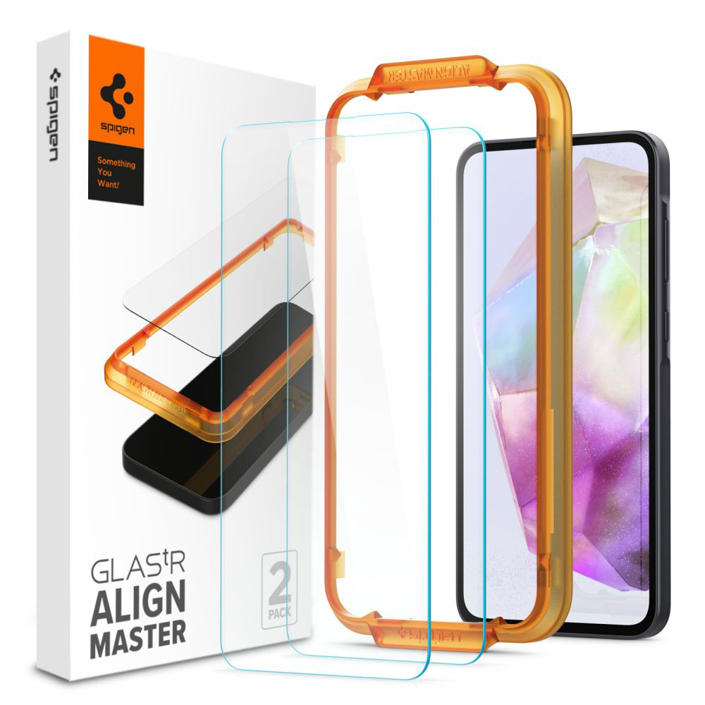 Spigen Glas.tR Align Master ochranné sklo (2 kusy) - Samsung Galaxy A35 5G - Priehľadné KF2321118
