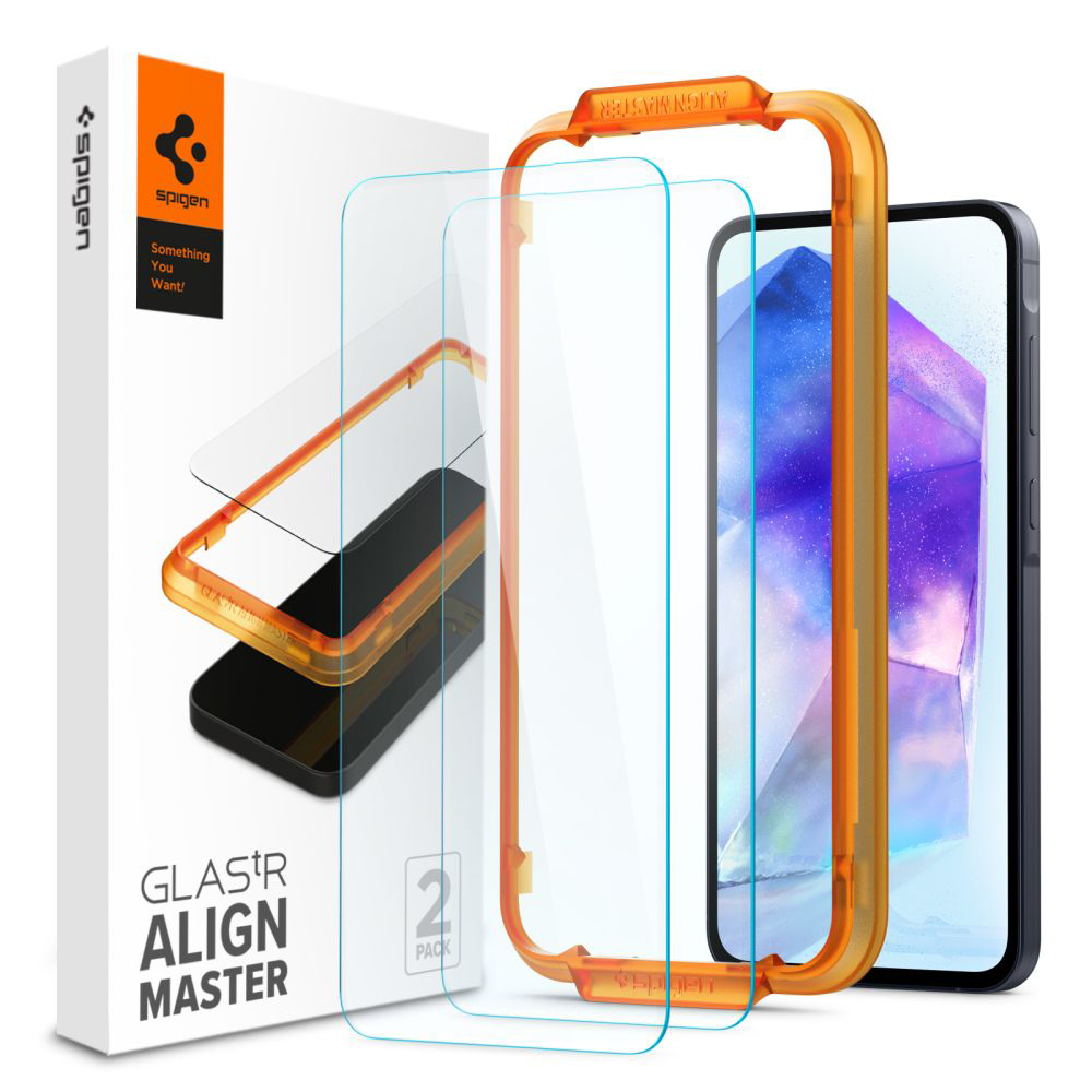 Spigen Glas.tR Align Master ochranné sklo (2 pack) - Samsung Galaxy A55 5G - Priehľadná KF2321119