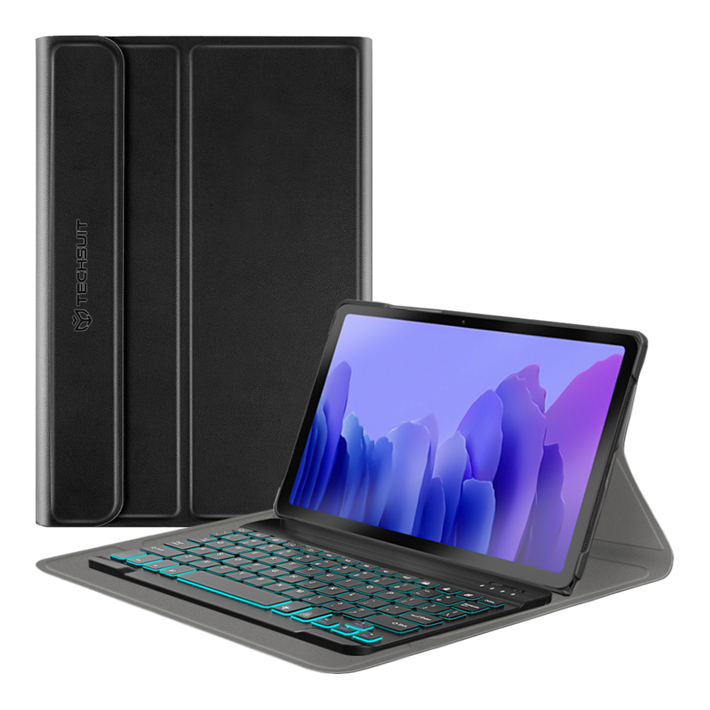 Techsuit Puzdro CozyTab (s RGB bezdrôtovou magnetickou klávesnicou) - Samsung Galaxy Tab A7 10.4 2020 T500/T505 - Čierna KF2320783