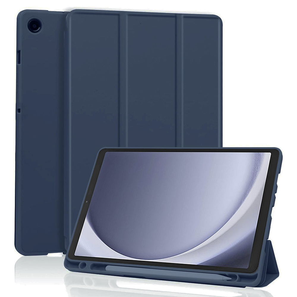 Techsuit Sklopný obal Flex Trifold (s držiakom na pero) - Samsung Galaxy Tab A9 - Tmavo Modrá KF2321537