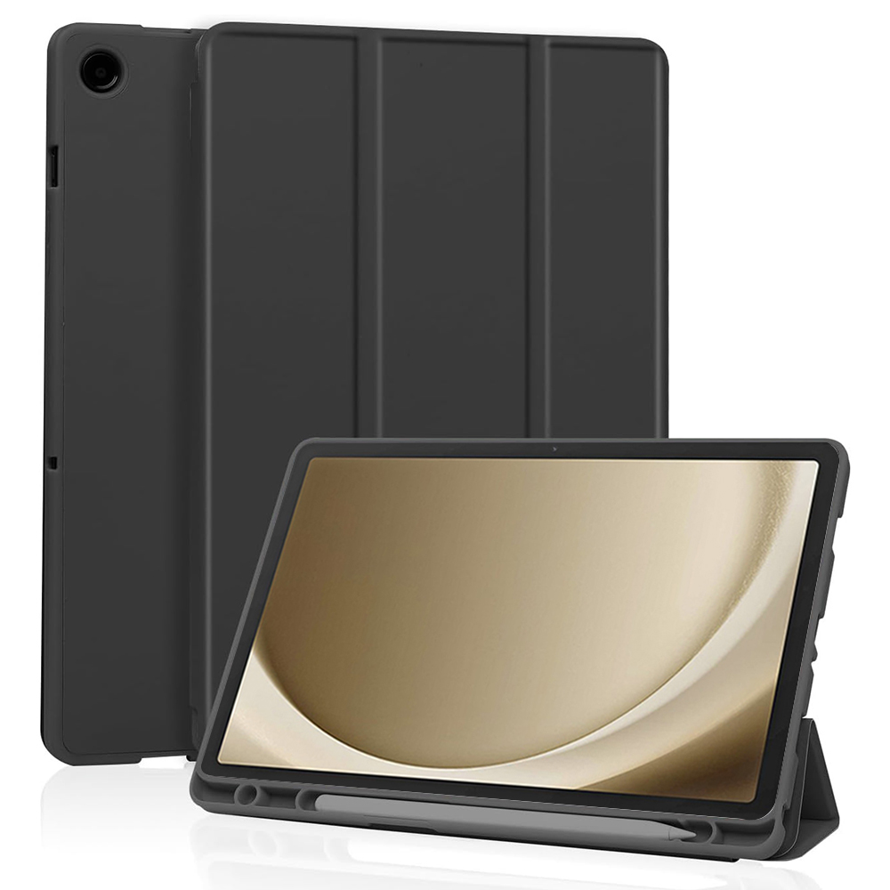 Techsuit Sklopný obal Flex Trifold (s držiakom na pero) - Samsung Galaxy Tab A9 Plus - Čierna KF2321664