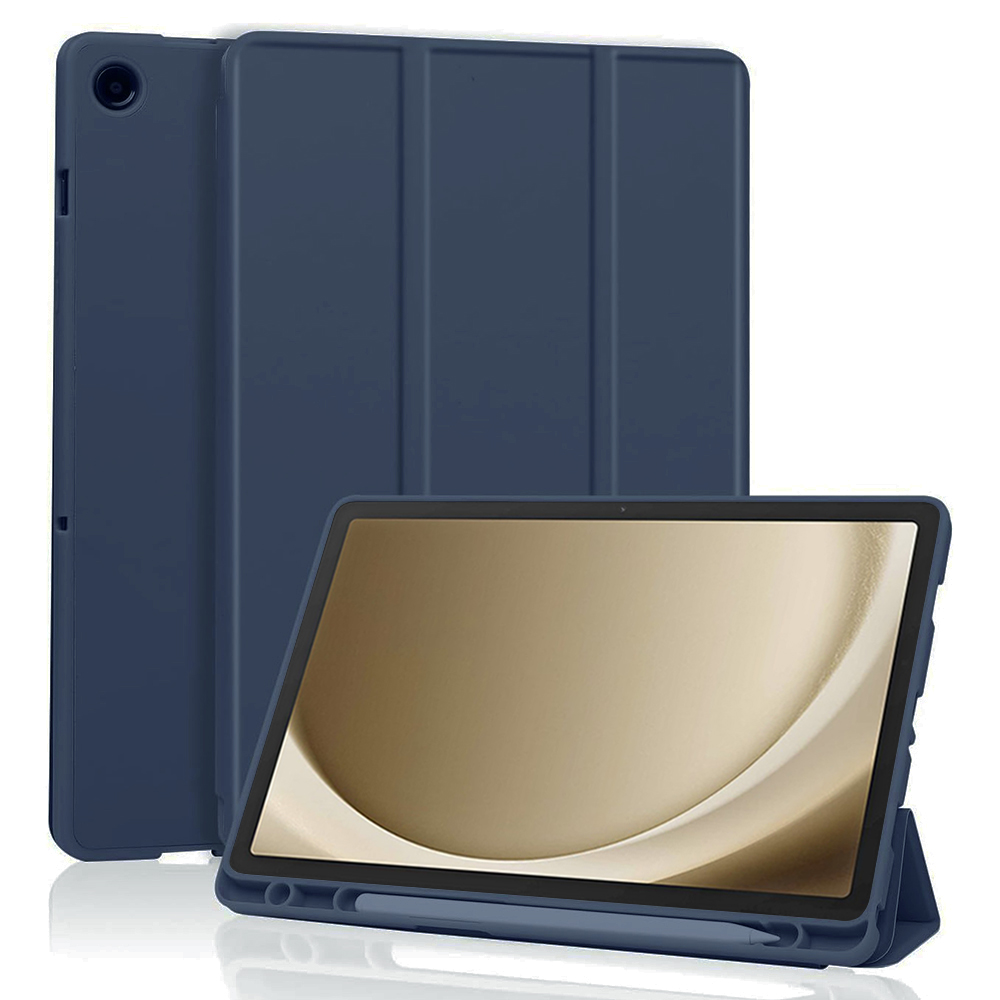 Techsuit Sklopný obal Flex Trifold (s držiakom na pero) - Samsung Galaxy Tab A9 Plus - Tmavo Modrá KF2321670