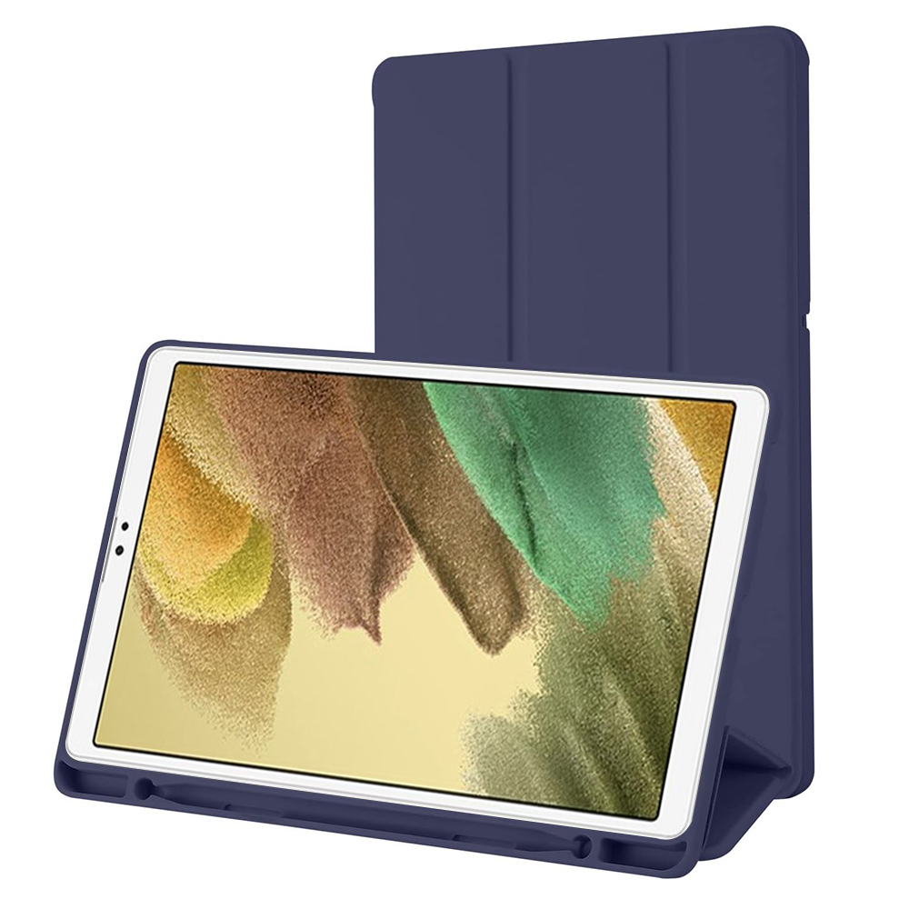 Techsuit Sklopný obal Flex Trifold (s držiakom na pero) - Samsung Galaxy Tab A7 Lite - Tmavo Modrá KF2321725