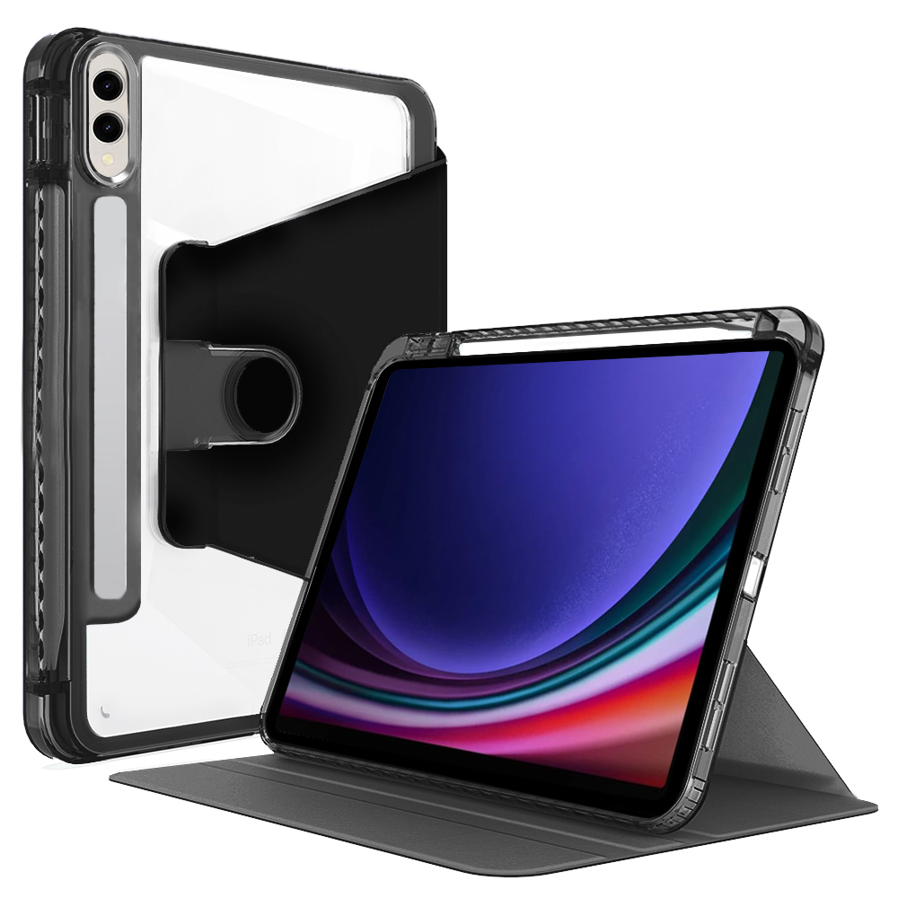 Techsuit Crystal Vision puzdro pre - Samsung Galaxy Tab S9 Plus / S9 FE Plus - Čierna KF2323288
