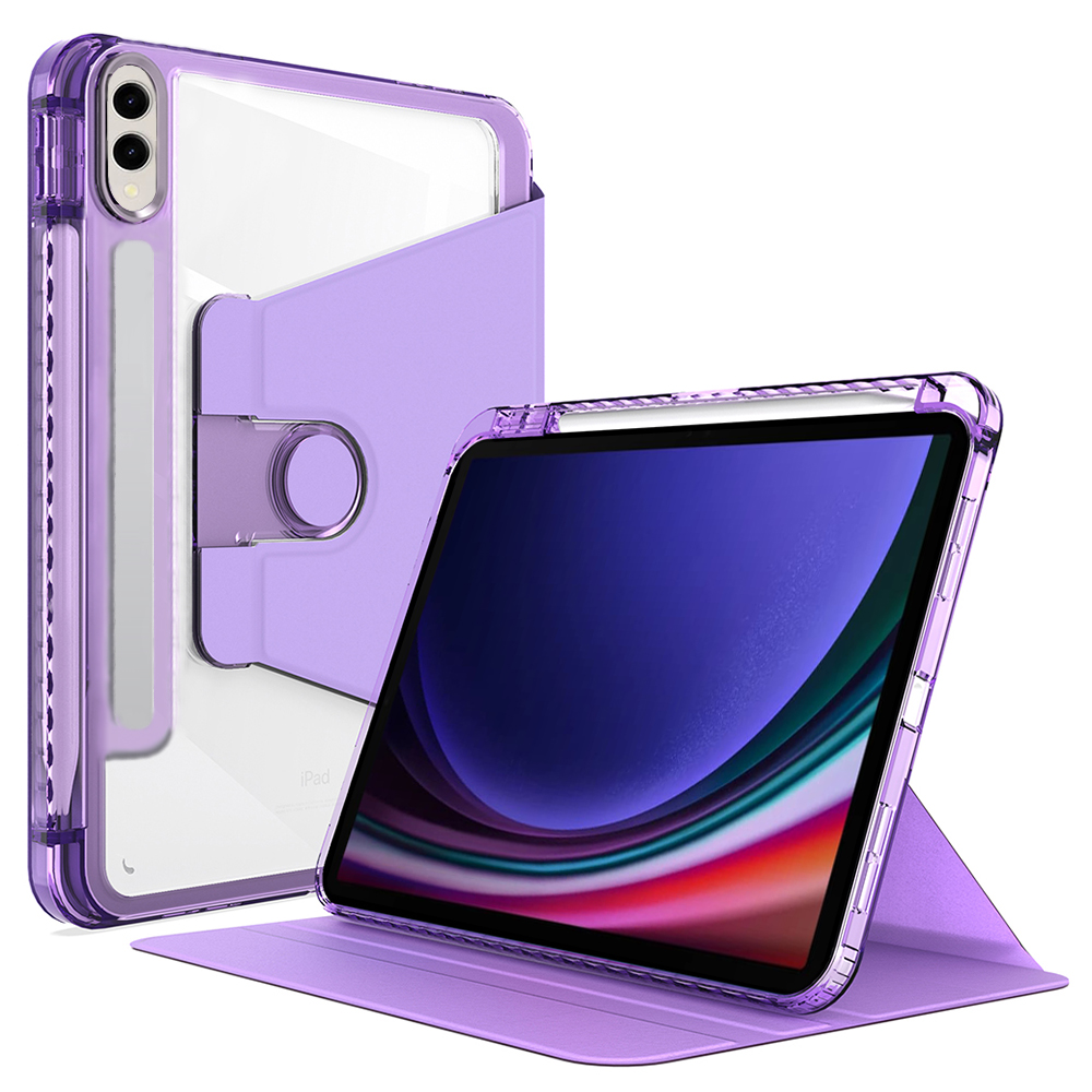 Techsuit Crystal Vision puzdro pre - Samsung Galaxy Tab S9 Plus / S9 FE Plus - Fialová KF2323290