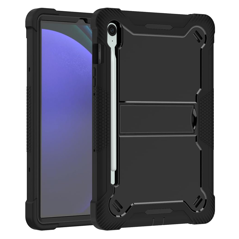 Techsuit Ochranný kryt Rugged TabShell + ochranná fólia na displej - Samsung Galaxy Tab S9 FE - Čierna KF2327009