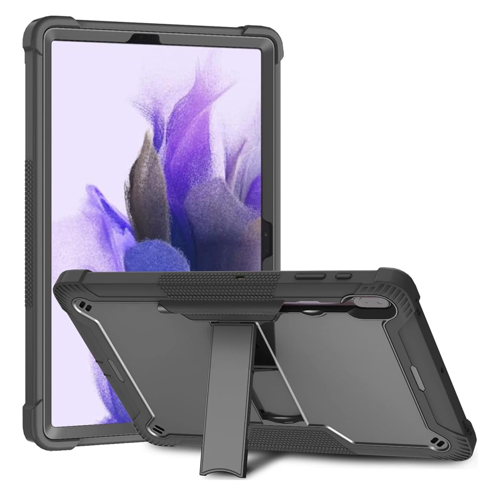 Techsuit Ochranný kryt Rugged TabShell + ochranná fólia na displej - Samsung Galaxy Tab S7 Plus / S8 Plus - Čierna KF2327020