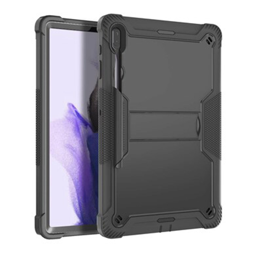 Techsuit Ochranný kryt Rugged TabShell + ochranná fólia na displej - Samsung Galaxy Tab S7 FE - Čierna KF2327023