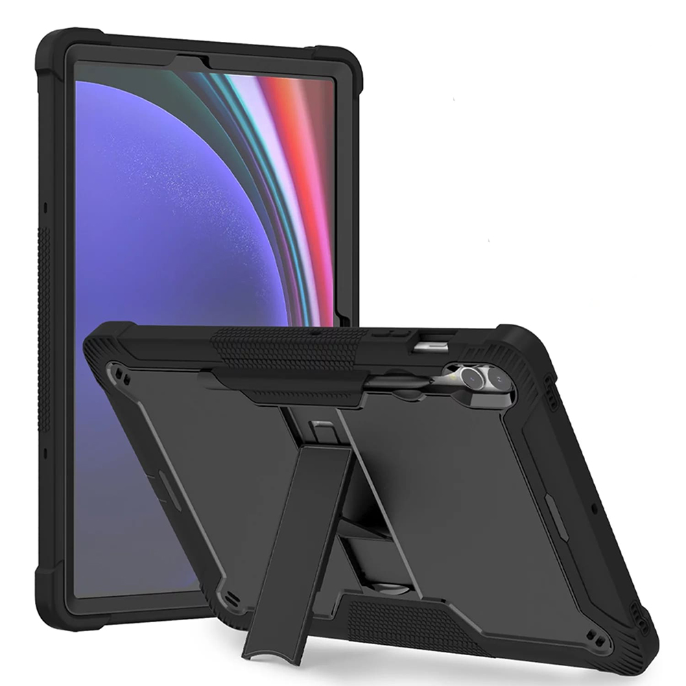 Techsuit Ochranný kryt Rugged TabShell + ochranná fólia na displej - Samsung Galaxy Tab S9 Plus - Čierna KF2327027