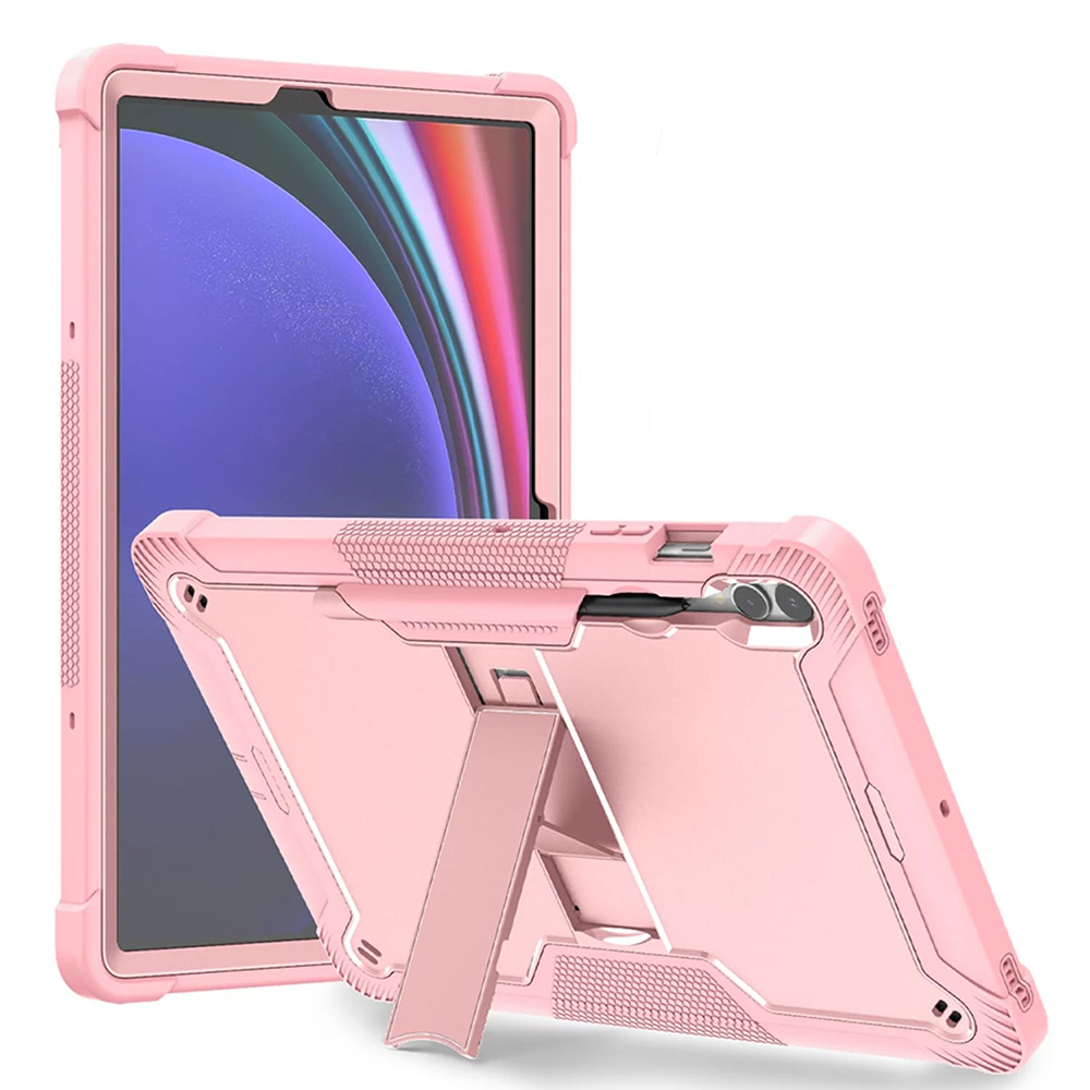 Techsuit Ochranný kryt Rugged TabShell + ochranná fólia na displej - Samsung Galaxy Tab S9 Plus - Ružovo Zlatá KF2327028