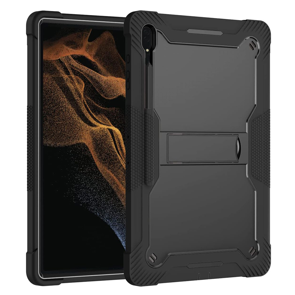 Techsuit Ochranný kryt Rugged TabShell + ochranná fólia na displej - Samsung Galaxy Tab S8 Ultra / S9 Ultra - Čierna KF2327035