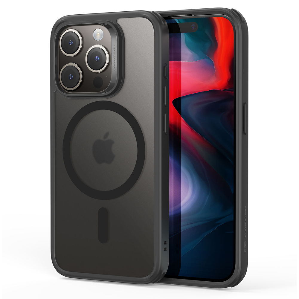 ESR Classic Hybrid HaloLock kryt pre - iPhone 15 Pro - Frosted Čierna KF2316165