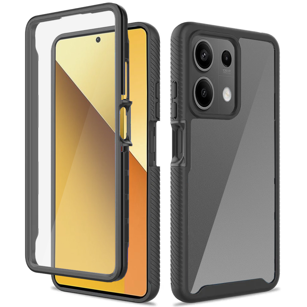 Techsuit Ochranný kryt Defense360 Pro + ochranné sklo na displej - Xiaomi Redmi Note 13 5G - Čierna KF2320018