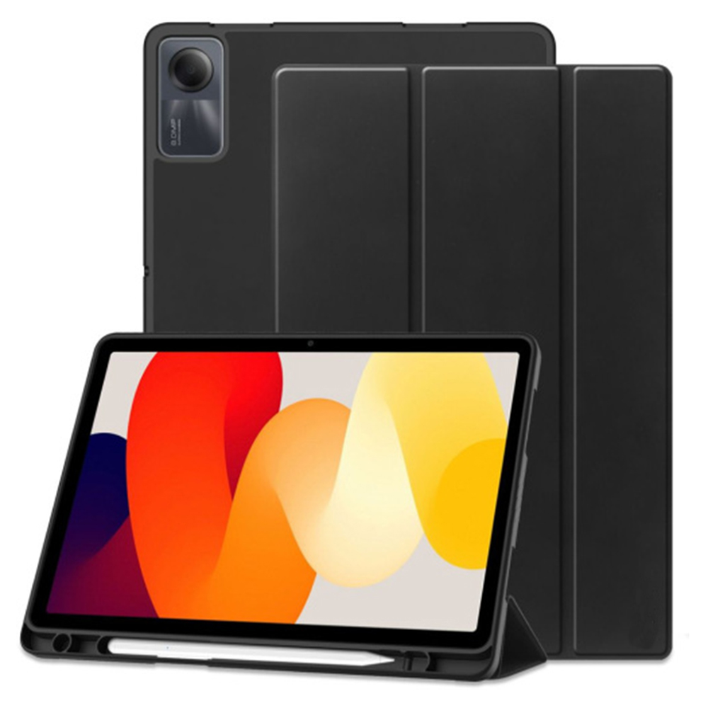 Techsuit Sklopný obal Flex Trifold (s držiakom na pero) - Xiaomi Redmi Pad SE - Čierna KF2321542