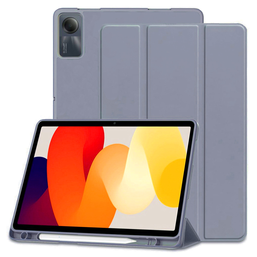 Techsuit Sklopný obal Flex Trifold (s držiakom na pero) - Xiaomi Redmi Pad SE - Fialová KF2321550