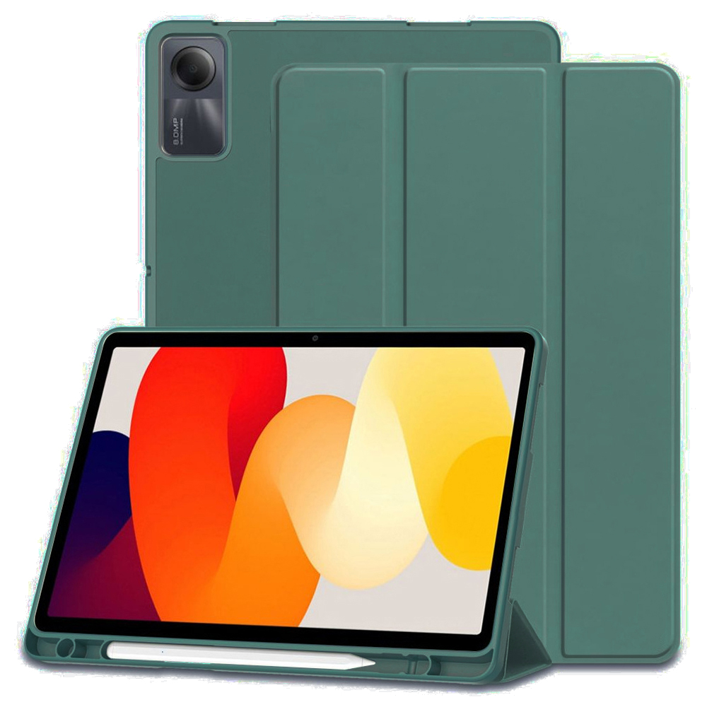Techsuit Sklopný obal Flex Trifold (s držiakom na pero) - Xiaomi Redmi Pad SE - Zelená KF2321551