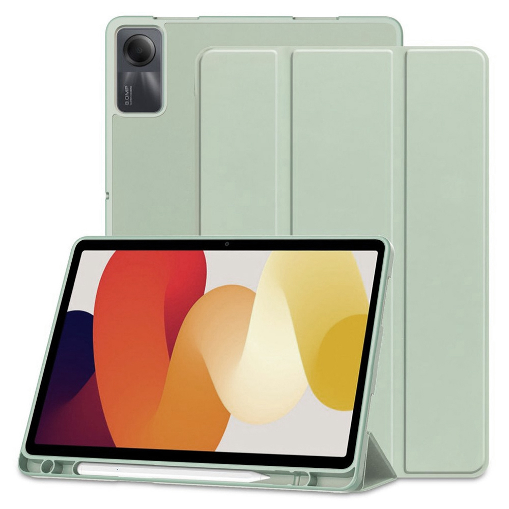 Techsuit Sklopný obal Flex Trifold (s držiakom na pero) - Xiaomi Redmi Pad SE - Matcha Zelená KF2321552