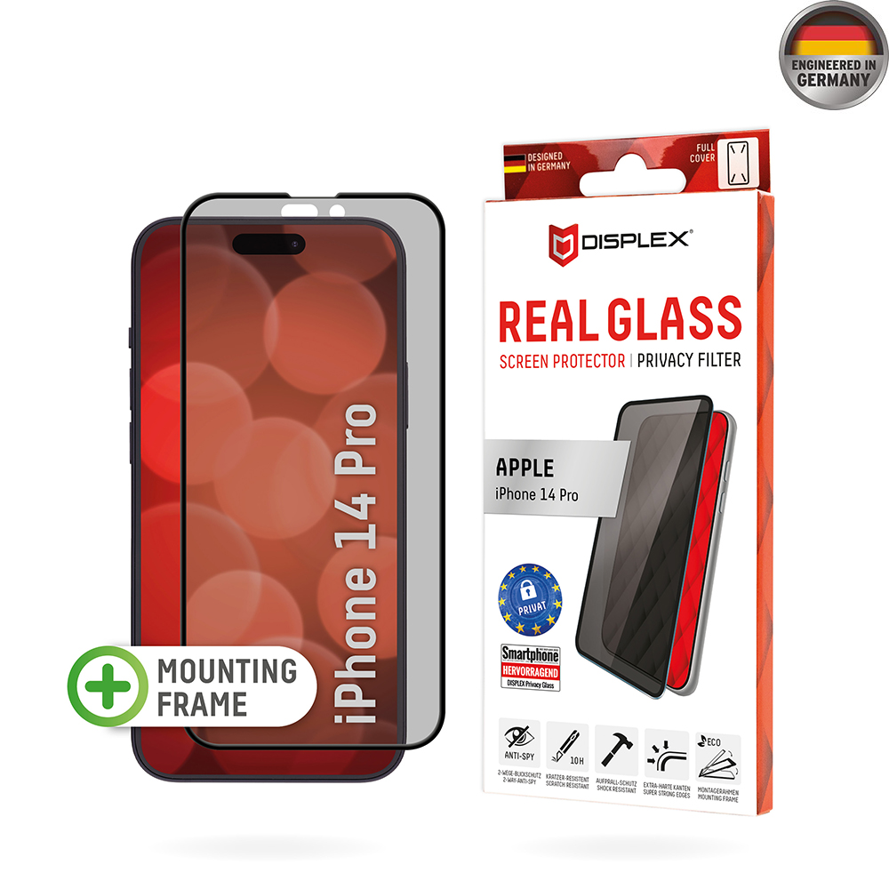 Displex Privacy sklo s plným pokrytím - iPhone 14 Pro - Čierna KF2324165