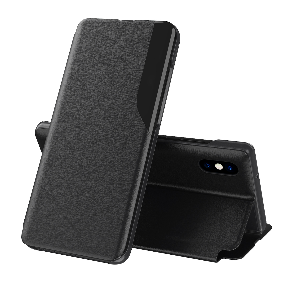 Techsuit eFold Séria otvárací obal - iPhone X / XS - Čierny KF233588