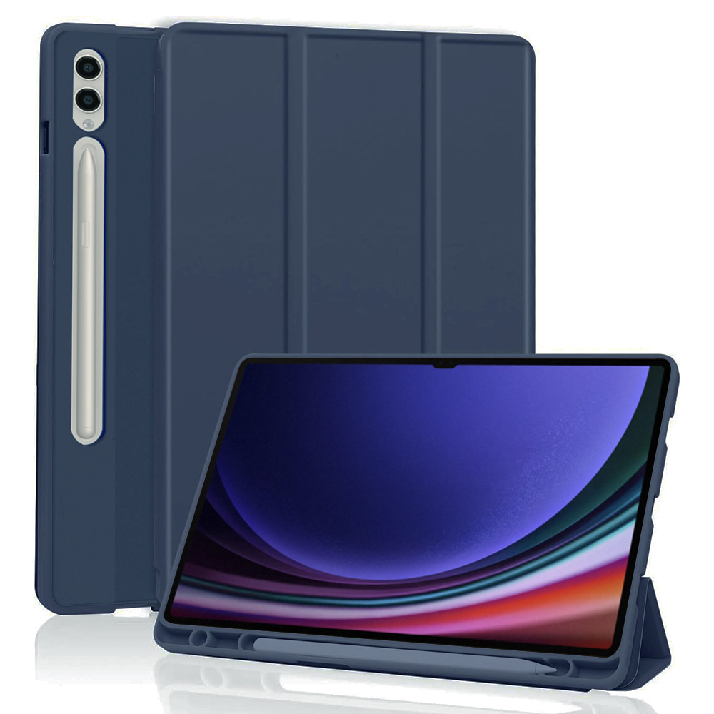 Techsuit Flex Trifold ochranné puzdro (s držiakom na pero) - Samsung Galaxy Tab S9 Ultra - Tamvo modrá KF2321351