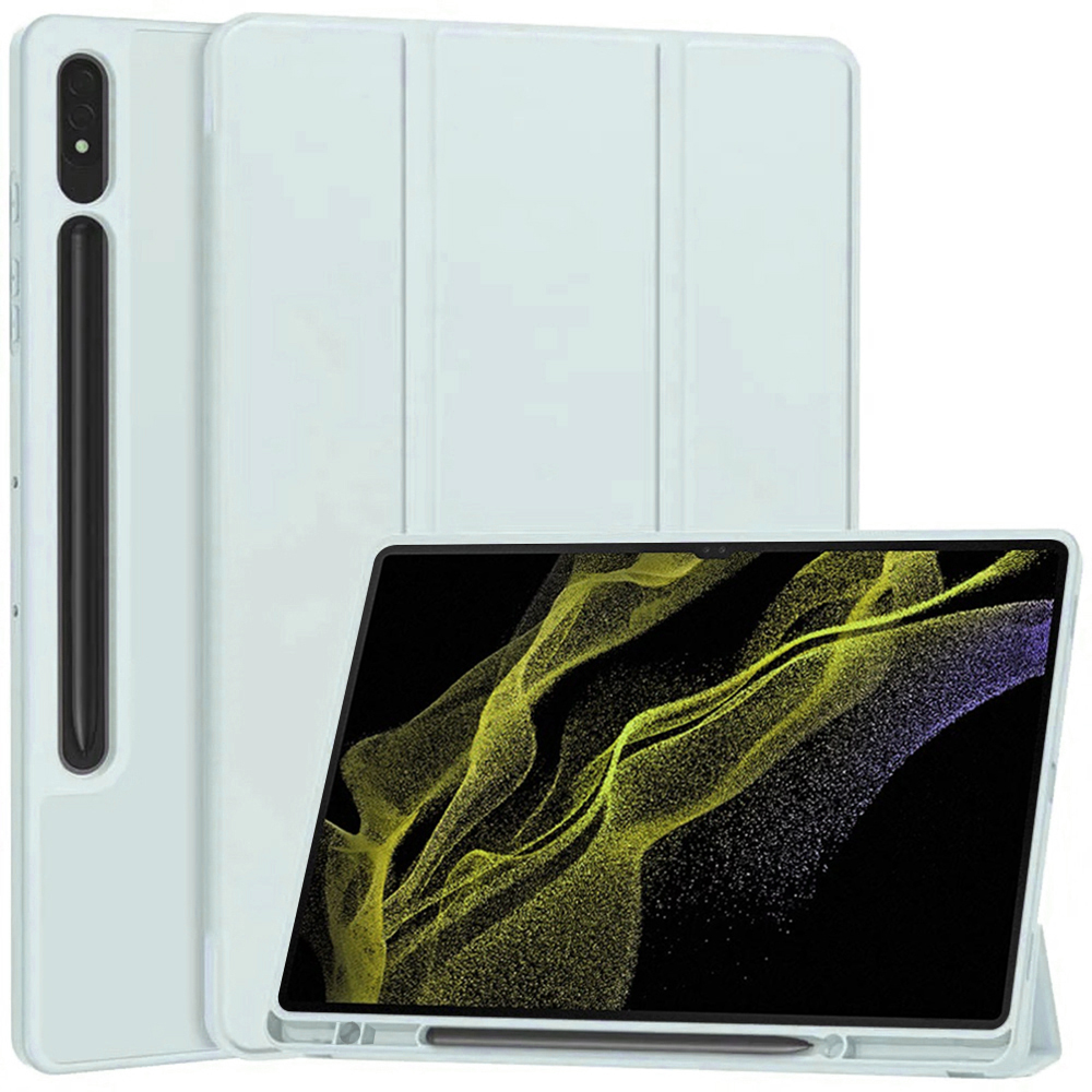 Techsuit Flex Trifold ochranné puzdro (s držiakom na pero) - Samsung Galaxy Tab S8 Ultra - Sky Modrá KF2321625