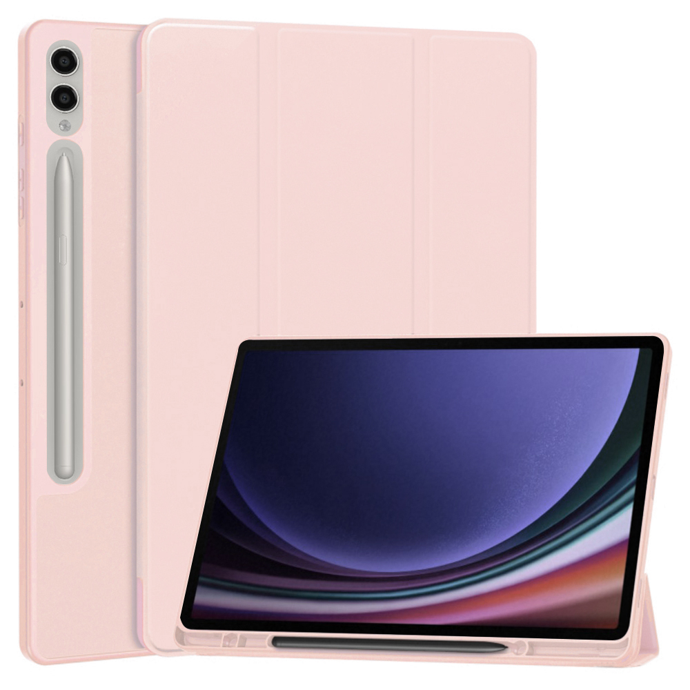 Techsuit Flex Trifold ochranné puzdro (s držiakom na pero) - Samsung Galaxy Tab S9 Plus - Ružová KF2321643