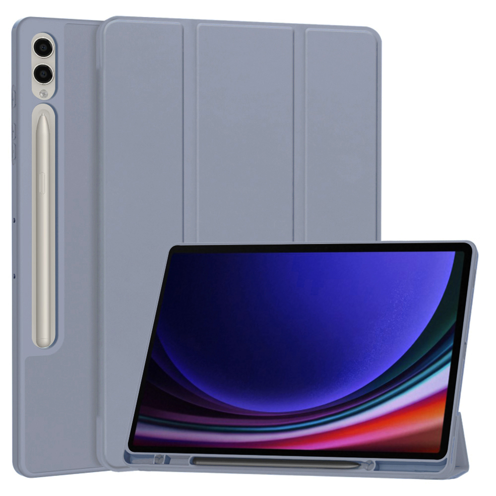 Techsuit Flex Trifold ochranné puzdro (s držiakom na pero) - Samsung Galaxy Tab S9 Plus - Fialová KF2321650