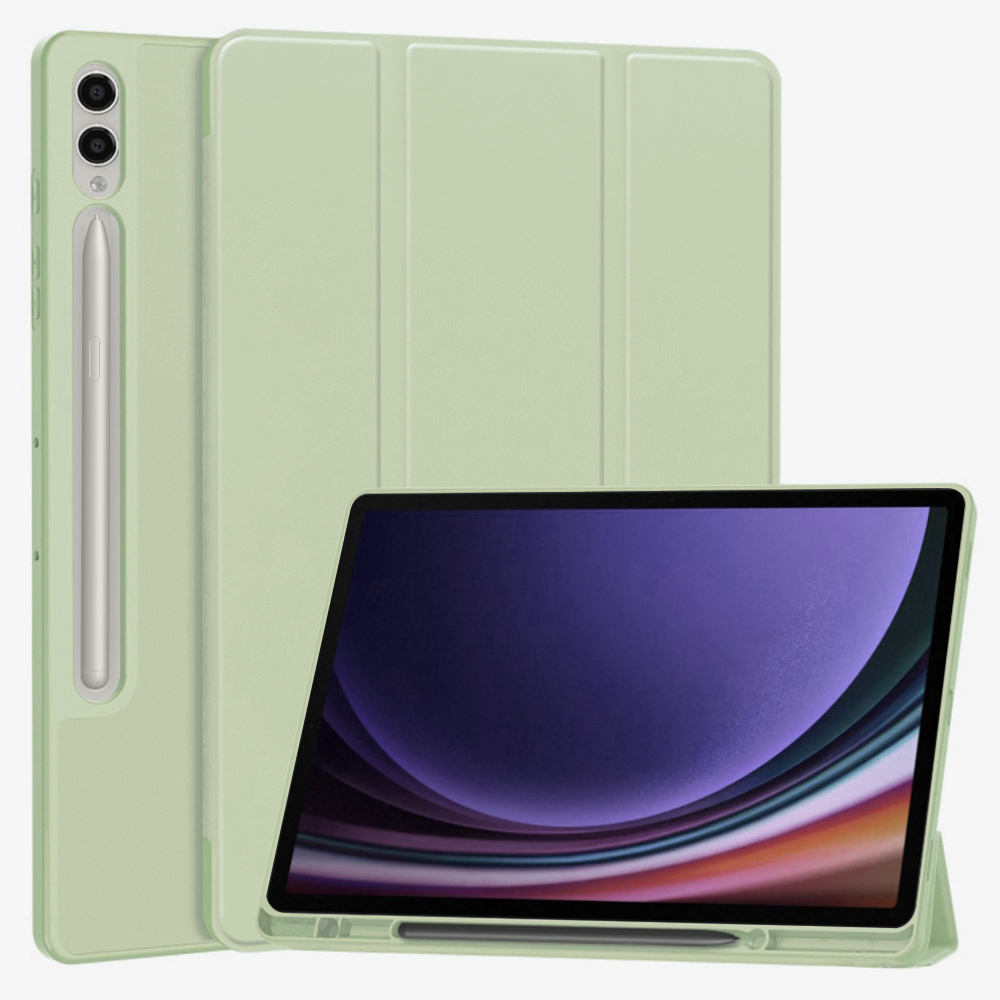 Techsuit Flex Trifold ochranné puzdro (s držiakom na pero) - Samsung Galaxy Tab S9 Plus - Matcha Zelená KF2321652