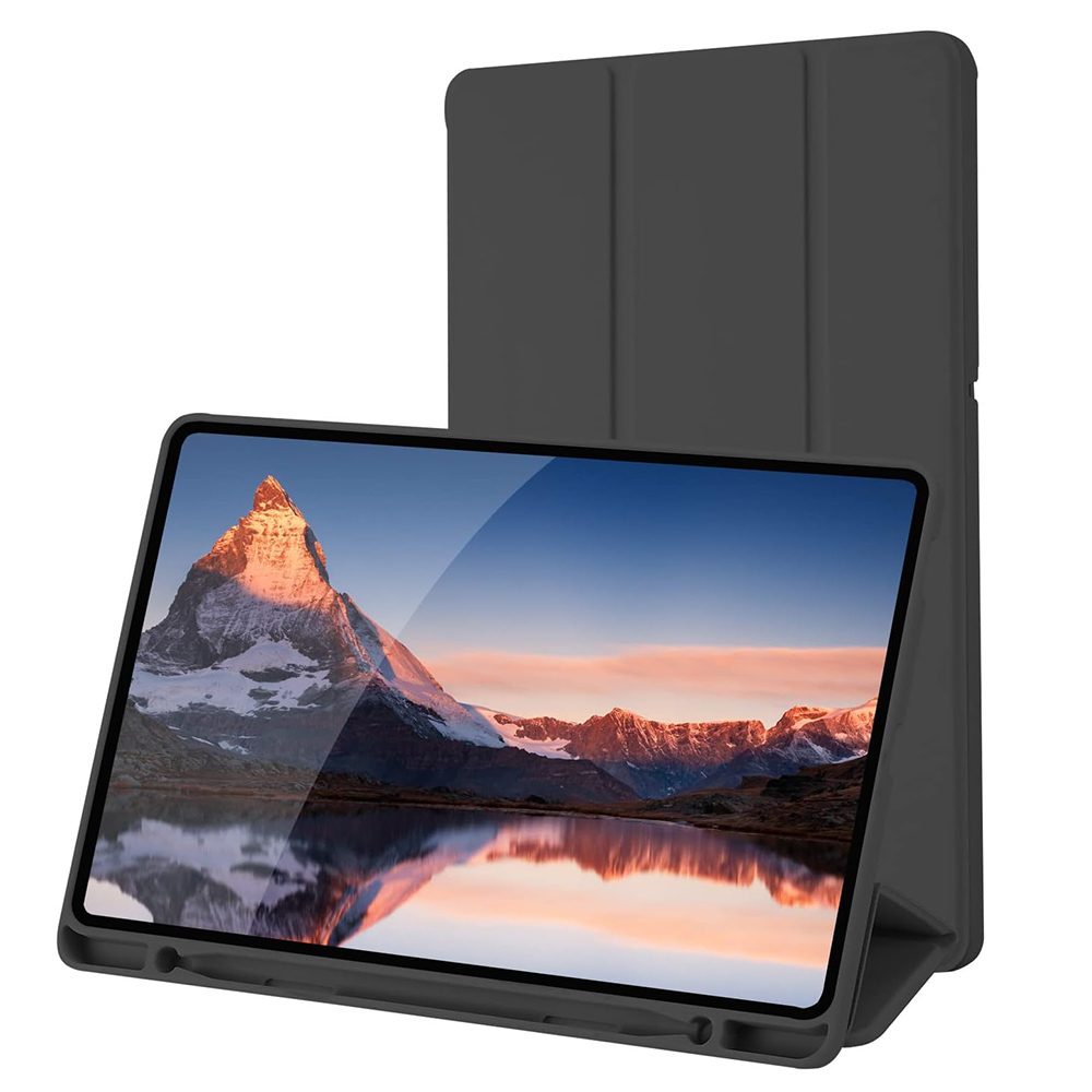 Techsuit Flex Trifold ochranné puzdro (s držiakom na pero) - Samsung Galaxy Tab S6 Lite (2020/2022/2024) - Čierny KF2321931